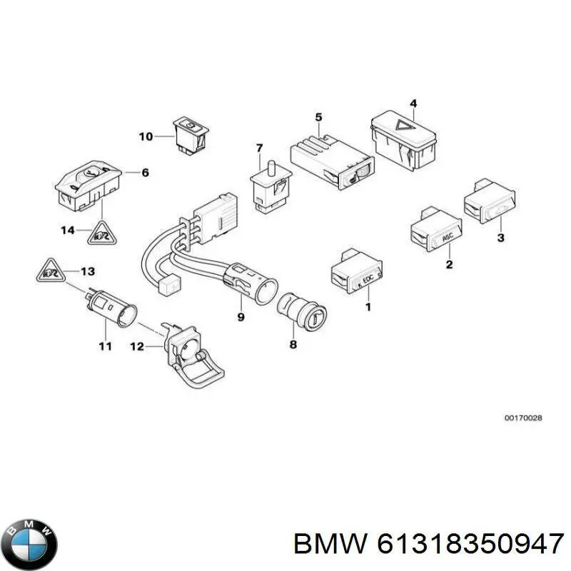 Boton De Alarma para BMW 7 (E38)