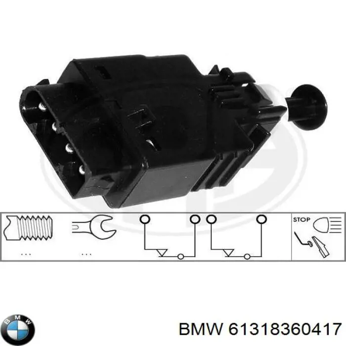 61318360417 BMW interruptor luz de freno