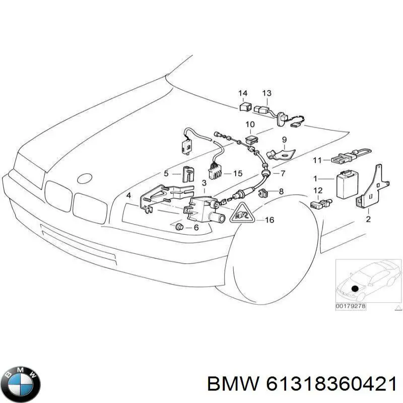 61318360421 BMW interruptor luz de freno