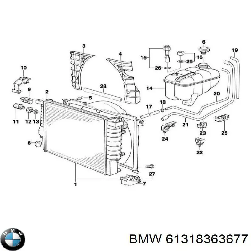 Sensor de temperatura 61318363677 BMW