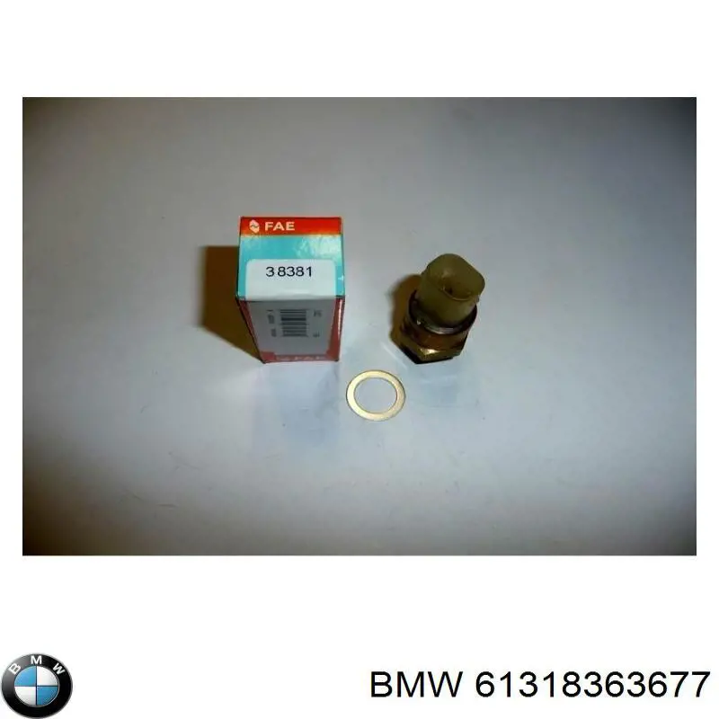 Sensor, temperatura del refrigerante (encendido el ventilador del radiador) BMW 61318363677