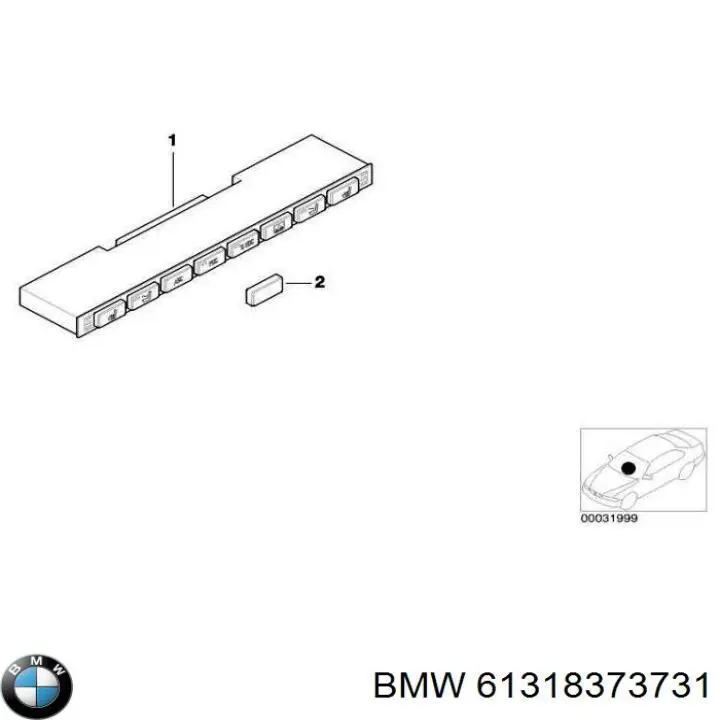 Comprar 61318373707 BMW Bloque de botones de la consola central