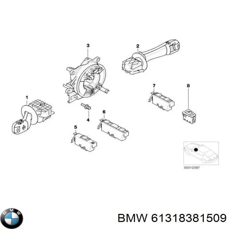 Botón de encendido del motor del elevalunas delantero izquierdo 61316902175 BMW