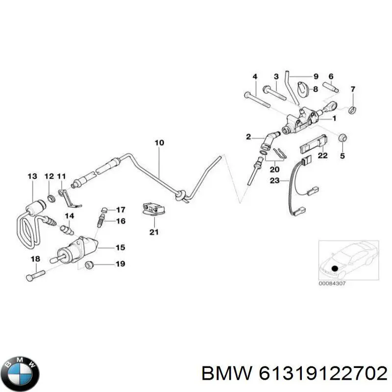 61319122702 BMW interruptor de embrague