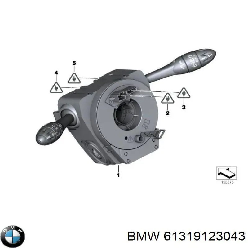 61319123043 BMW conmutador en la columna de dirección, parte central