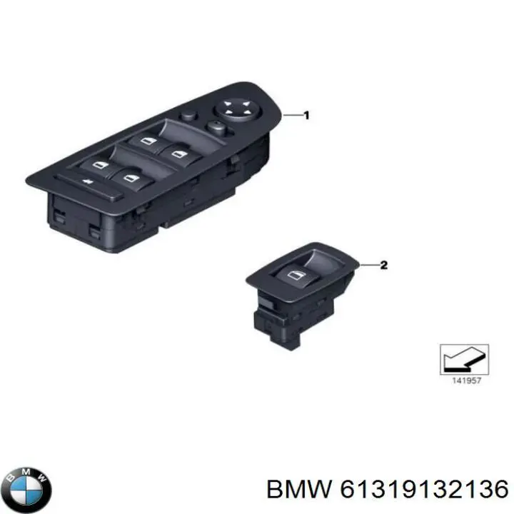 61319132136 BMW unidad de control elevalunas delantera izquierda