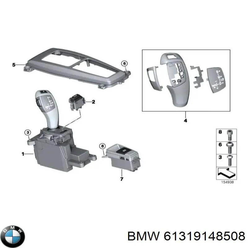 61319148508 BMW interruptor, accionamento freno detención