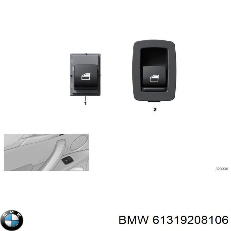 Botón de encendido, motor eléctrico, elevalunas, trasero para BMW 3 (F30, F80)