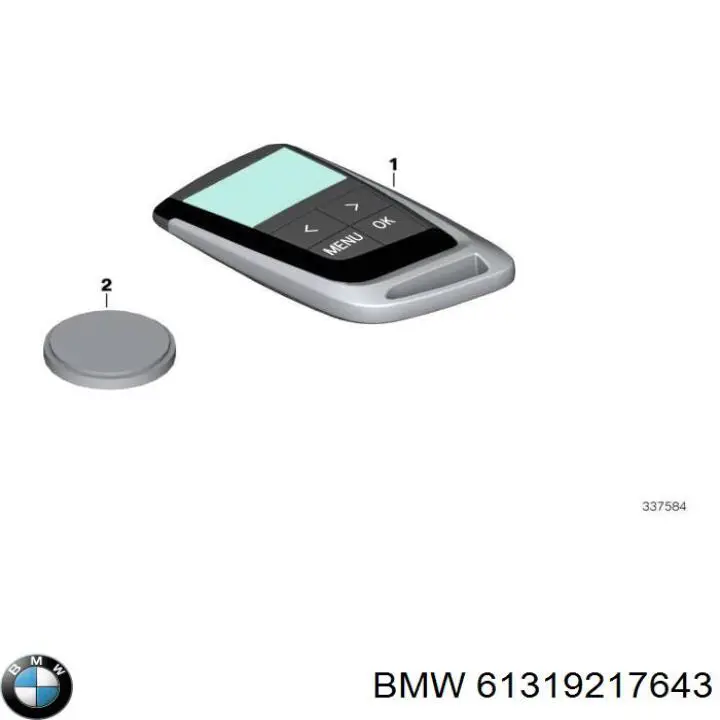 61319217643 BMW batería de llavero