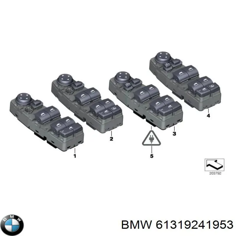 Botón de encendido, motor eléctrico, elevalunas, puerta delantera izquierda para BMW X3 (F25)