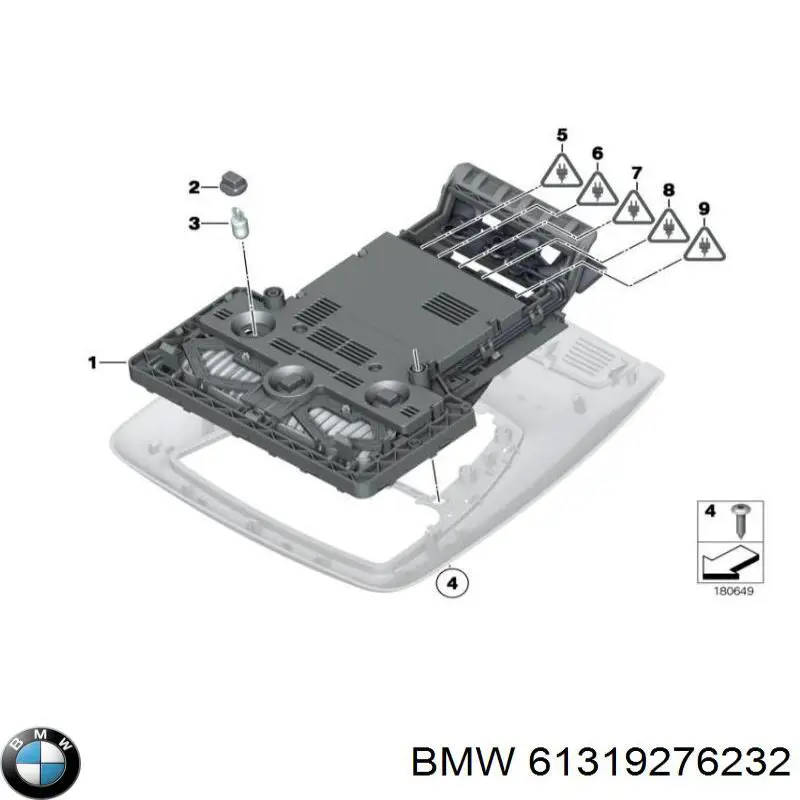 Luz de techo interior (cabina) BMW 61319276232 precio, desde 139,39 EUR