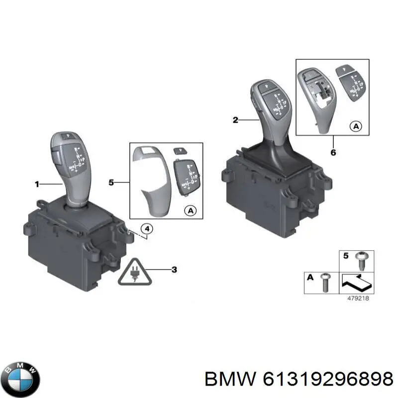 61319296898 BMW Palanca selectora cambio de marcha