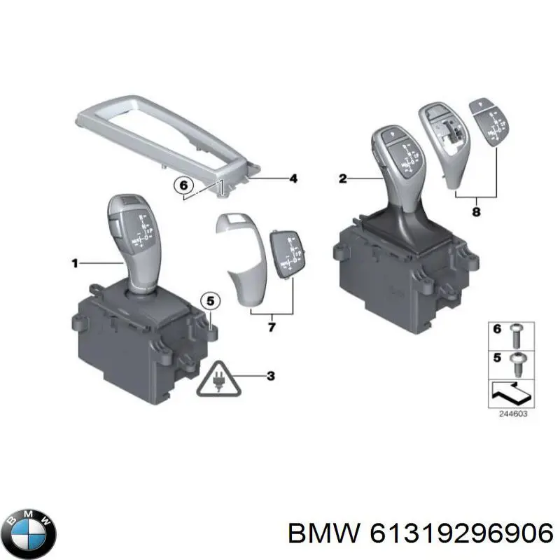 61319296906 BMW palanca de selectora de cambios
