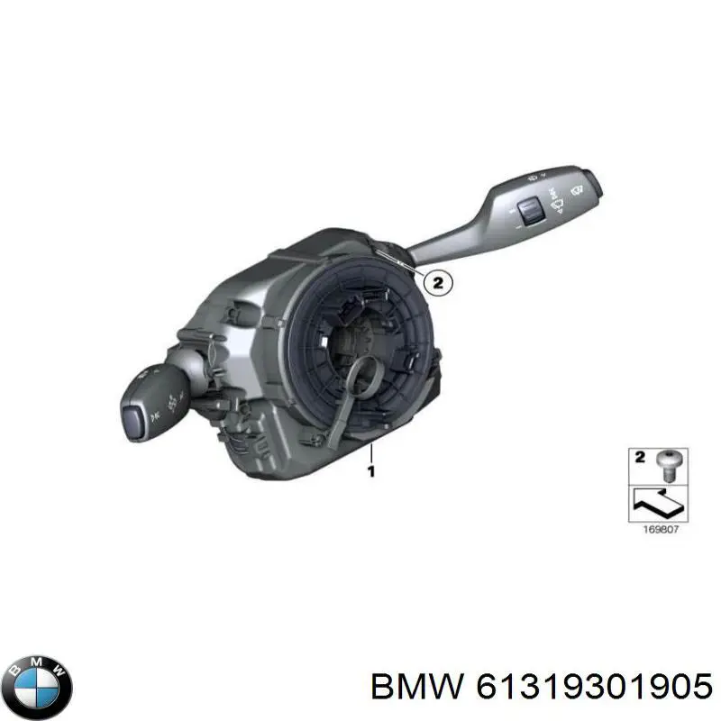 61319301905 BMW conmutador en la columna de dirección completo