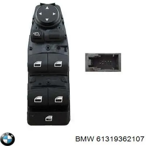 Interruptor de elevalunas delantera izquierda 61319362107 BMW