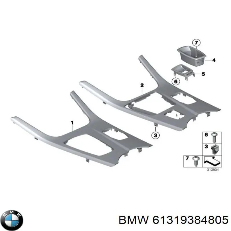61319384805 BMW Botón de encendido de calefacción del asiento