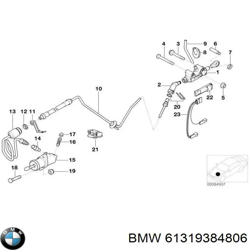 9163293 BMW Botón de encendido de calefacción del asiento
