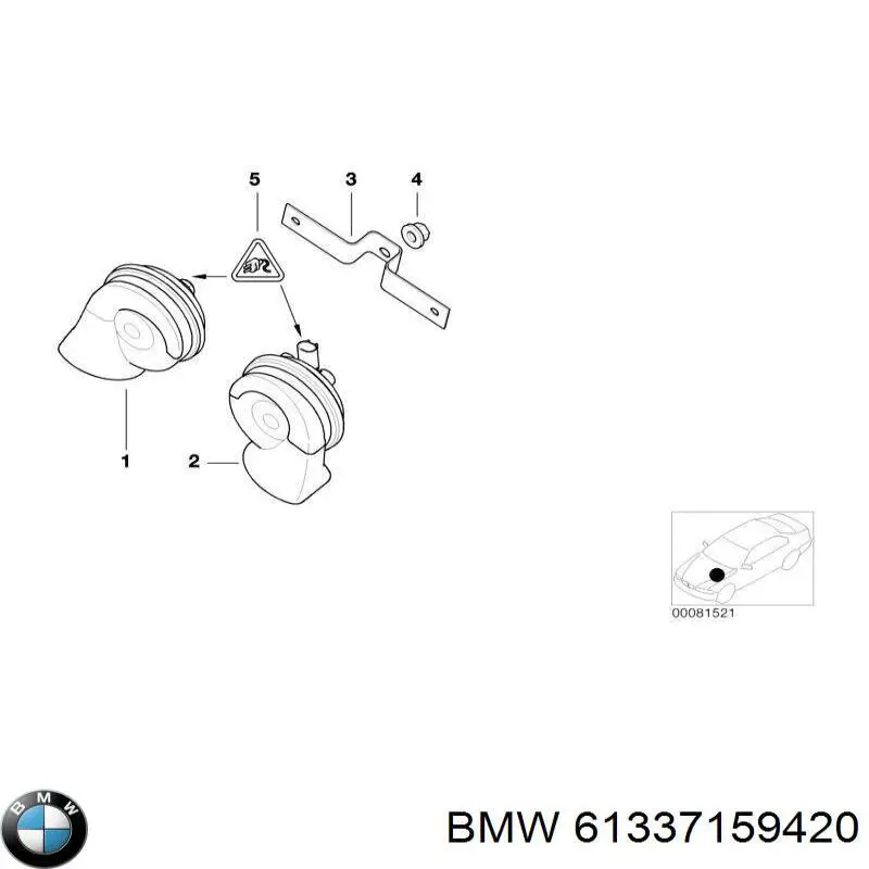 Claxon BMW 61337159420 precio, desde 26,14 EUR