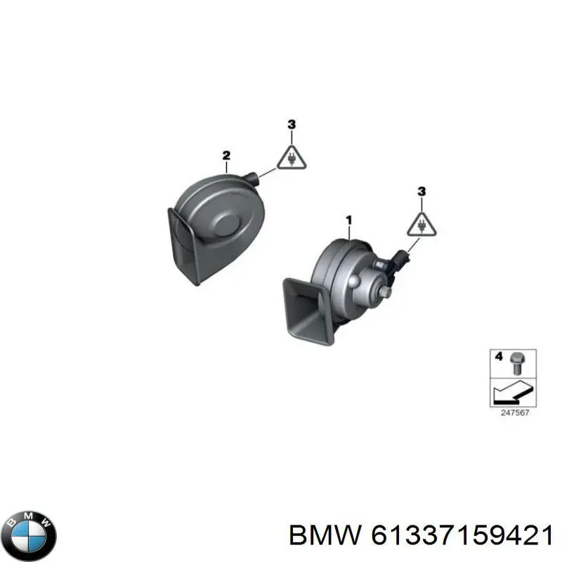 Claxon BMW 61337159421 precio, desde 35,69 EUR
