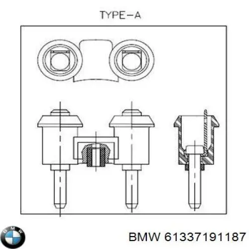 Claxon 61337191187 BMW