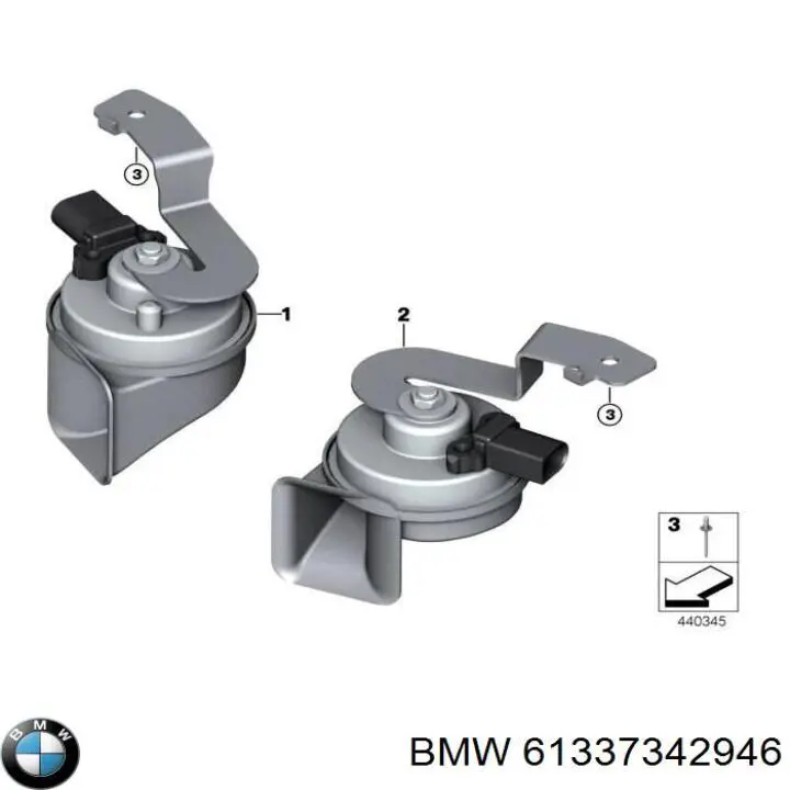 Claxon BMW 61337342946 precio, desde 82,45 EUR