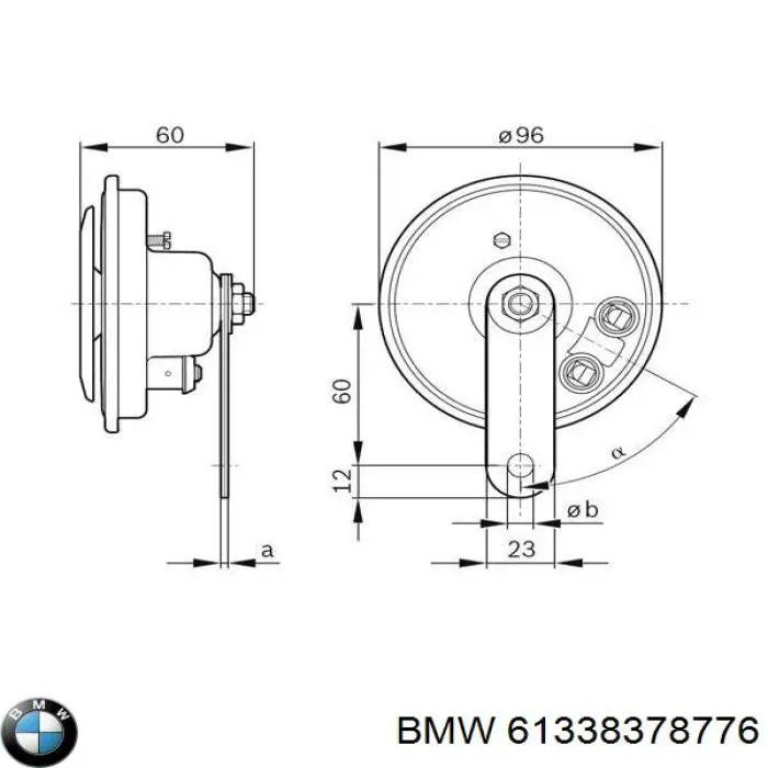 61338378776 BMW bocina