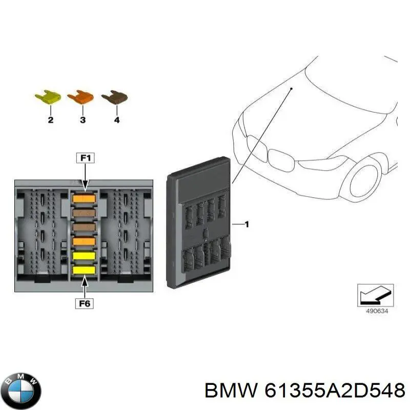 61355A57248 BMW Módulo de confort