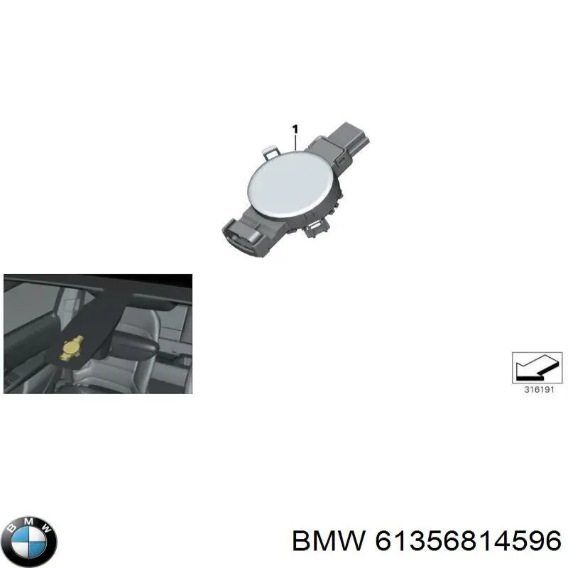 61356814596 BMW Sensor de lluvia