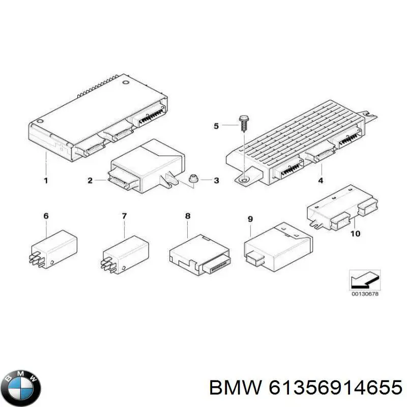 61356914655 BMW Módulo de interfaz de diagnóstico