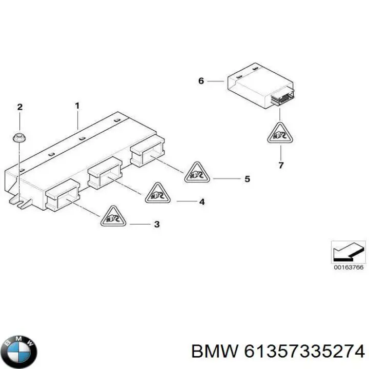 Unidad de control para abrir el maletero para BMW X5 (E70)