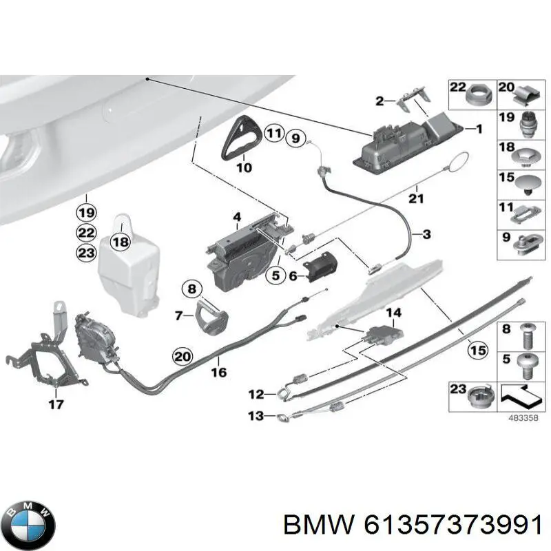 Sensor de apertura de la tapa del maletero BMW 61357373991 precio, desde 121,97 EUR