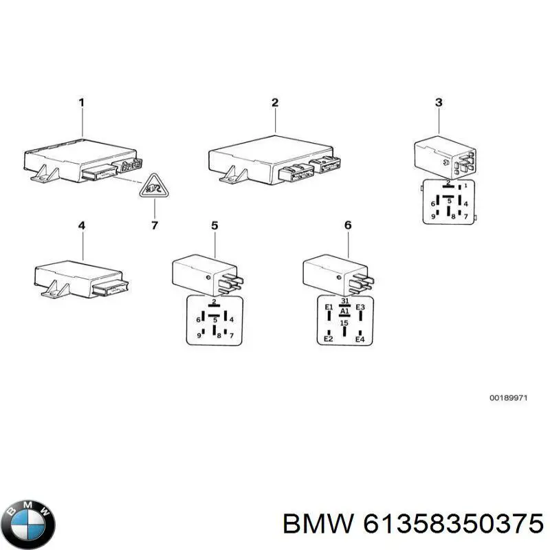 Comprar 61358350375 BMW Módulo de control de verificación de lámparas