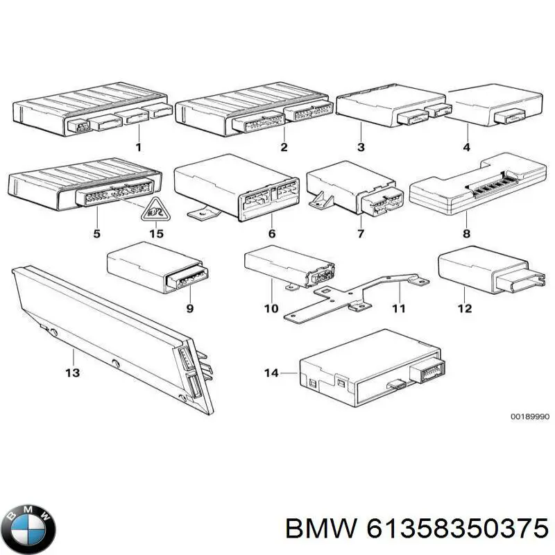Módulo de control de verificación de lámparas 61358350375 BMW