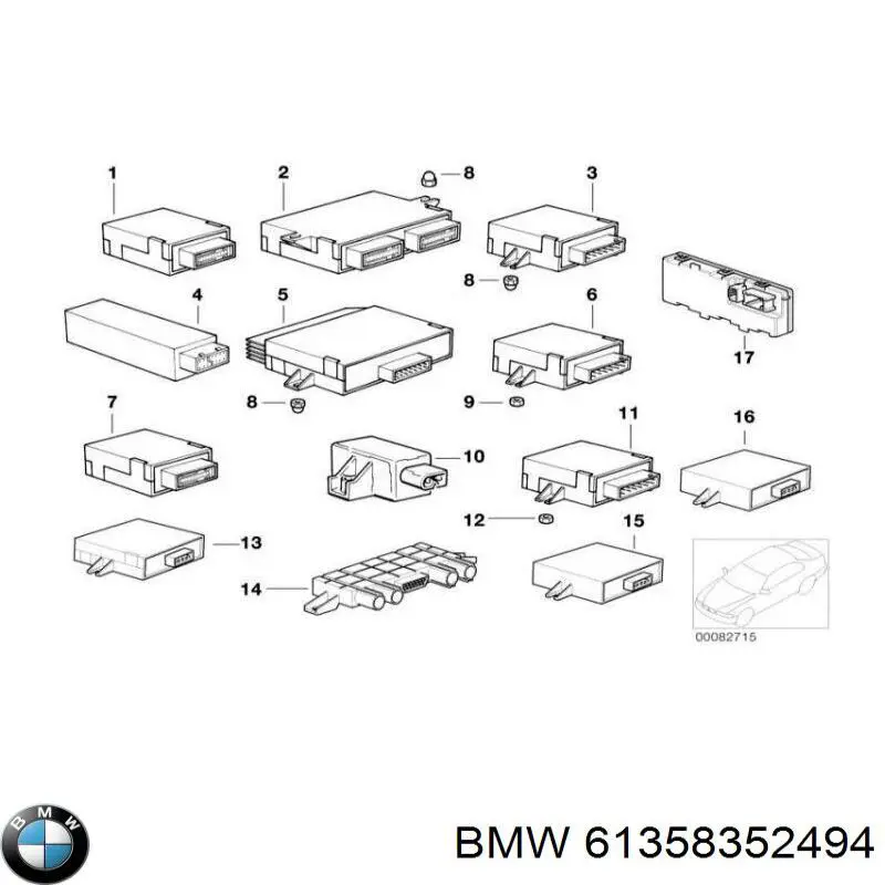 Módulo de control de volante para BMW 7 (E38)