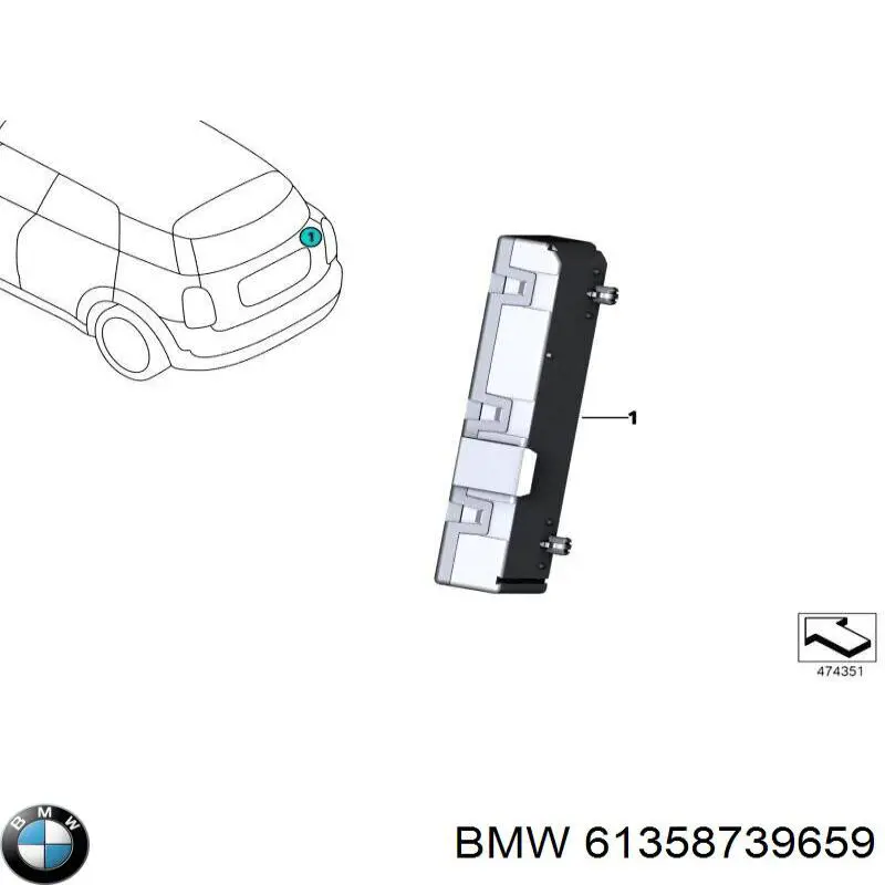 Módulo de control de apertura de la tapa del maletero BMW 61358739659 precio, desde 168,43 EUR