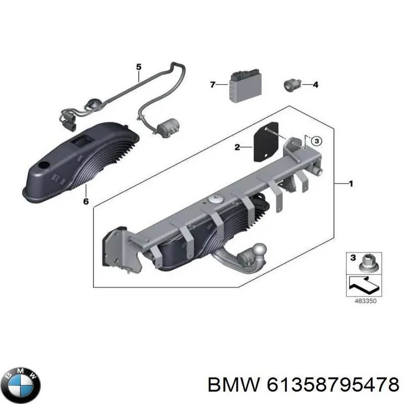 Comprar 61358795478 BMW Caja de fusibles trasera interior