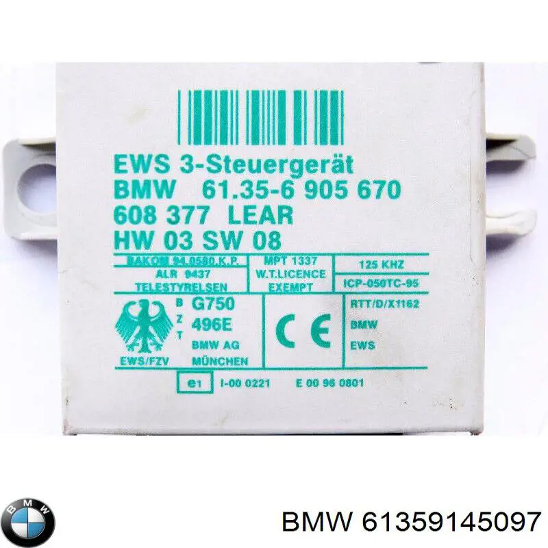 Módulo de control del inmovilizador BMW 61359145097 precio, desde 46,46 EUR