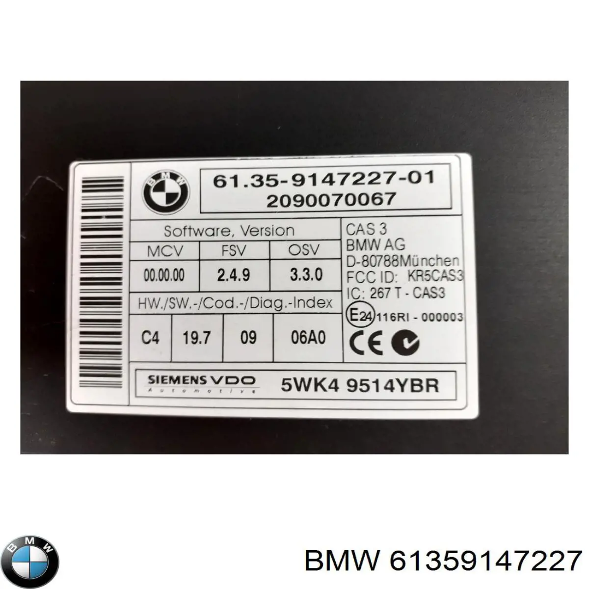 Módulo de confort BMW 61359147227 precio, desde 107,45 EUR