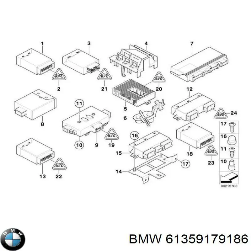 61356970109 BMW módulo luz y check control