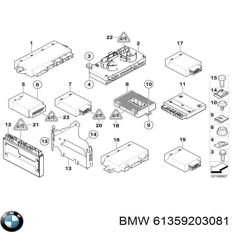 61359203081 BMW módulo luz y check control