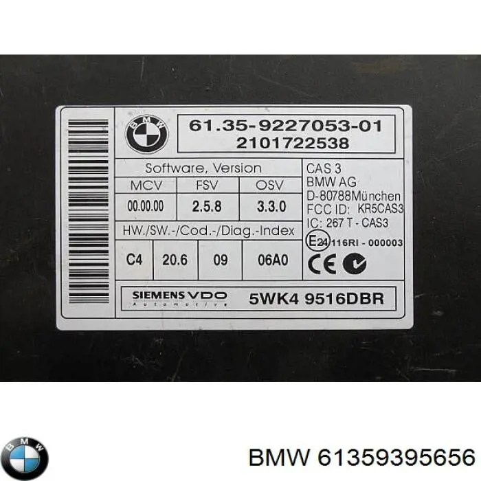 61359395656 BMW Módulo de confort