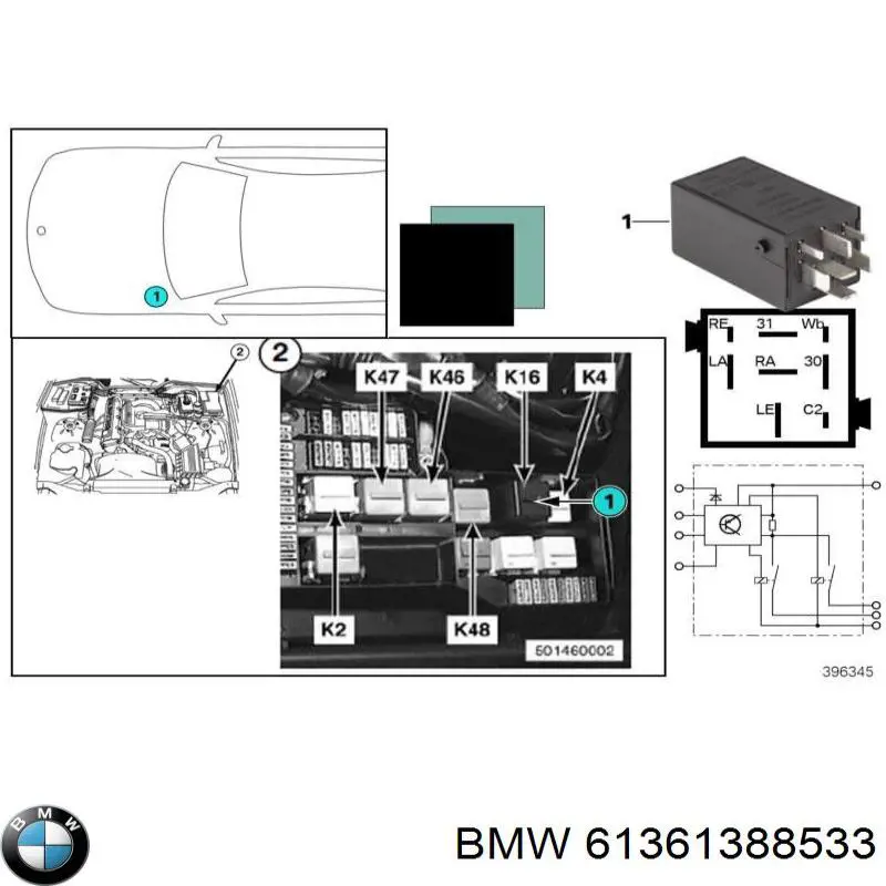 61361388533 BMW relé, piloto intermitente