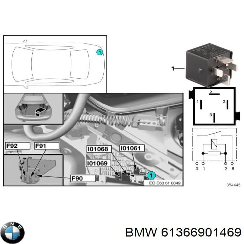 Comprar 61366901469 BMW Relé eléctrico multifuncional