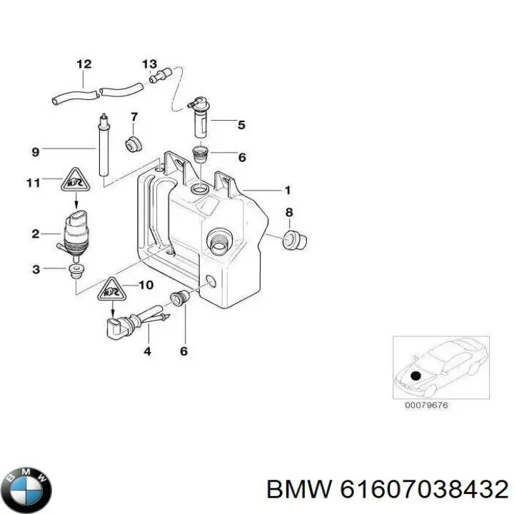 Comprar 61607038432 BMW Depósito de limpiaparabrisas