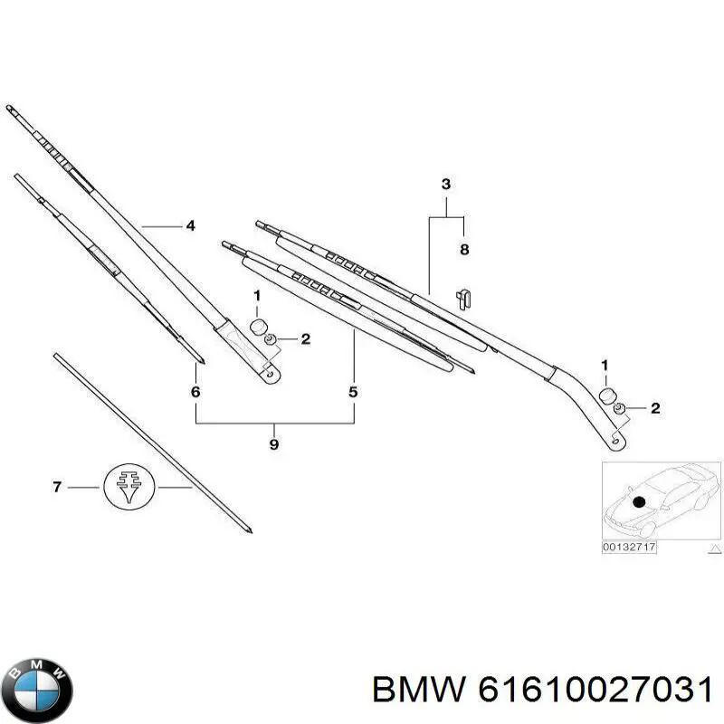Escobillas delanteras BMW 61610027031 precio, desde 18,44 EUR