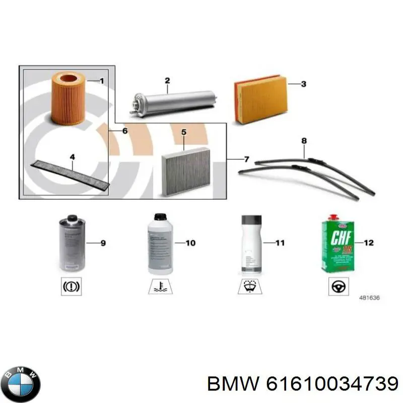 Escobillas de limpiaparabrisas delanteras BMW 61610034739