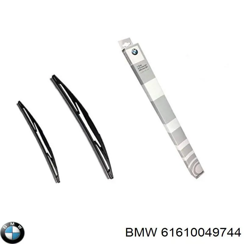 61610049744 BMW juego de limpiaparabrisas de luna delantera, 2 piezas