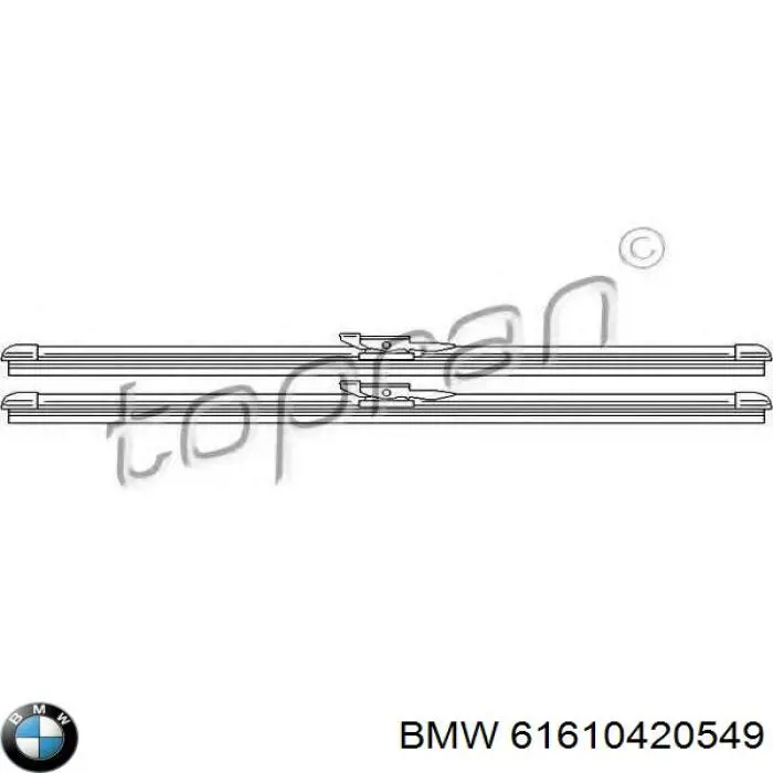 Limpiaparabrisas delanteras 61610420549 BMW