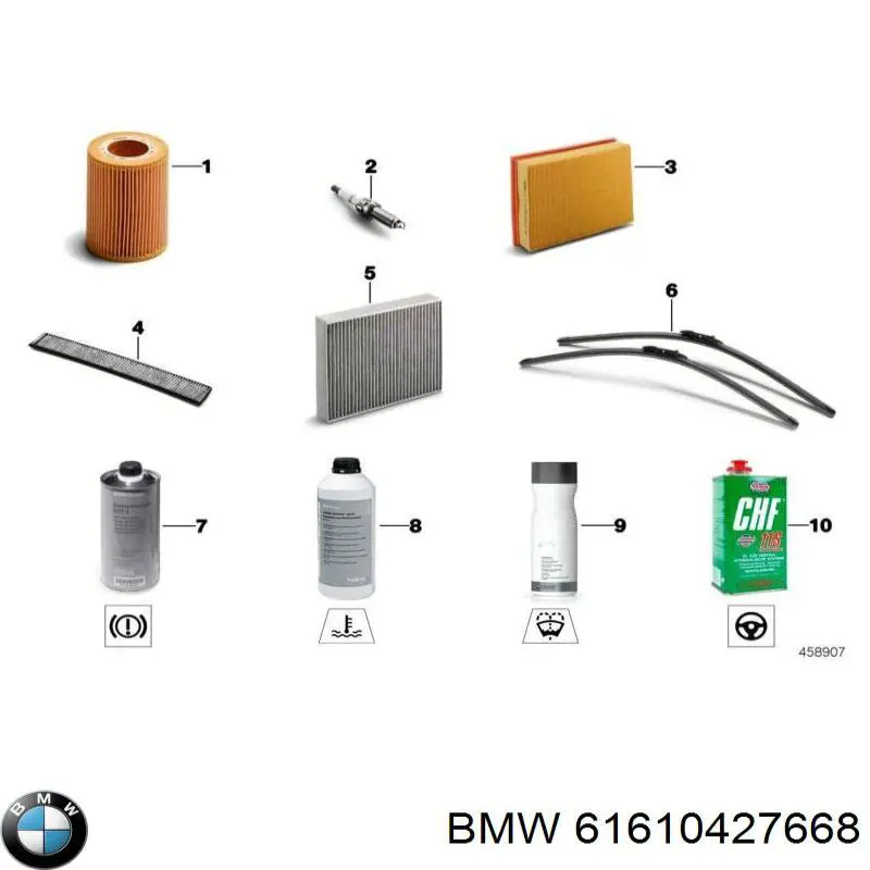 Limpiaparabrisas delanteras 61610427668 BMW
