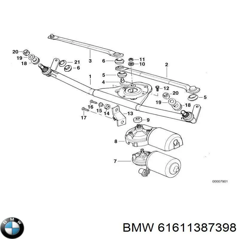 Trapezio del limpiaparabrisas BMW 61611387398 precio, desde 53,74 EUR
